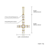 Upside Down CROSS Pendant Iced Out Zirconia Necklace Hip Hop Jewelry