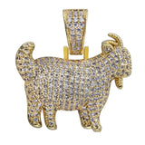Goat Animal Pendant Necklace Charms Hip Hop Jewelry