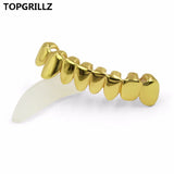 Yellow Plated Drip Bottom Tooth Grillz