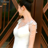 TOPQUEEN G10 Layered Bridal Necklace Shoulder Chain Plus Size