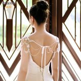 TOPQUEEN G10 Layered Bridal Necklace Shoulder Chain Plus Size
