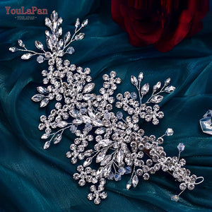 Bridal Wedding Tiara Rhinestone Headwear Crystal Hair Clip