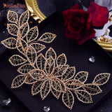 Crystal Bridal Headband Leaf Headdress Wedding Hair Accessories Woman Headwear