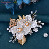 Delicate Flower Bridal Tiara Wedding Headdress Hair Clips