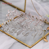 HP326 Zirconia Wedding Tiara for Bride Princess Tiara Headband Bridal Crown