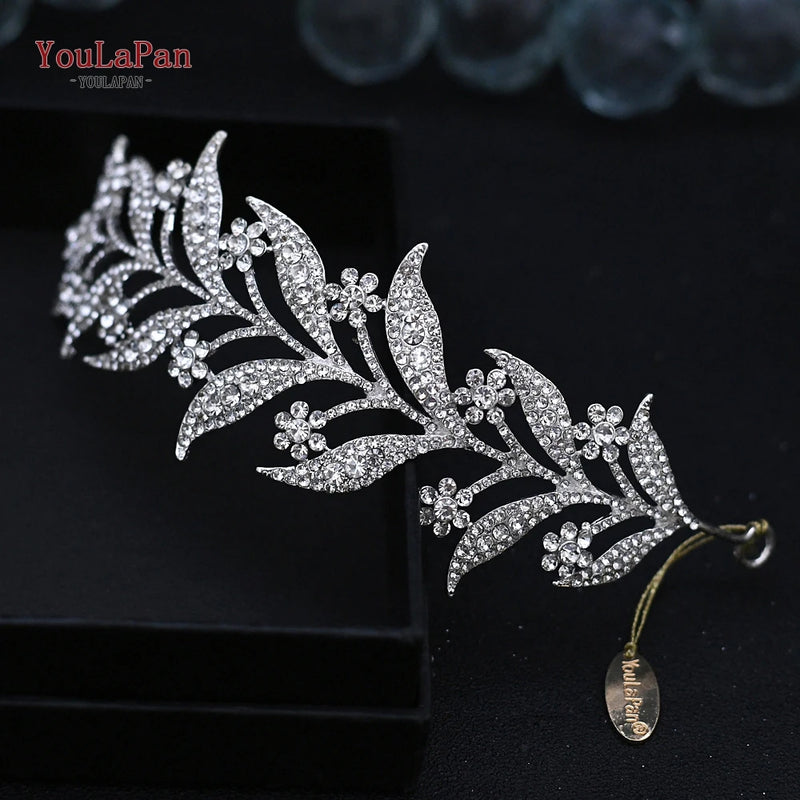 HP326 Zirconia Wedding Tiara for Bride Princess Tiara Headband Bridal Crown