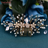 Bridal Hair Comb Rhinestone Pearl Wedding Hair Accessory for Bride
