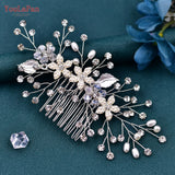 Bridal Hair Comb Rhinestone Pearl Wedding Hair Accessory for Bride