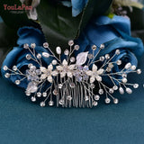 Bridal Hair Comb Rhinestone Pearl Wedding Hair Accessory for Bride
