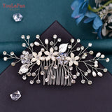 Bridal Hair Comb Rhinestone Pearl Wedding Hair Accessory for Bride
