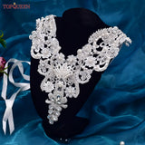 TOPQUEEN SG16 Pearl Choker Beaded Bridal Necklace Plus Size Bead Choker