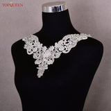 TOPQUEEN SG16 Pearl Choker Beaded Bridal Necklace Plus Size Bead Choker
