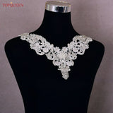 TOPQUEEN SG16 Pearl Choker Beaded Bridal Necklace Plus Size Bead Choker