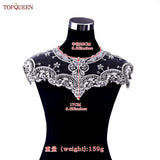 TOPQUEEN SG31 Beaded Embroidery Wedding Dress Rhinestone Shawl
