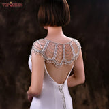 TOPQUEEN SG34 Crystal Bead Choker Cover Wedding Shoulders Evening Stole