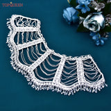 TOPQUEEN SG34 Crystal Bead Choker Cover Wedding Shoulders Evening Stole