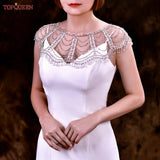 TOPQUEEN SG34 Crystal Bead Choker Cover Wedding Shoulders Evening Stole