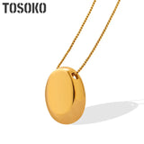 Stainless Steel Oval Necklace for Women
