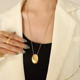 Stainless Steel Oval Necklace for Women