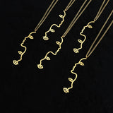 Stainless Steel Face Pendant Necklace Personality Sweater Chain
