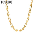 Stainless Steel Horseshoe Necklace Women's Exaggerated BSP674