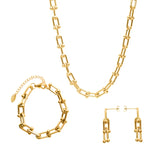 Stainless Steel Horseshoe U-Shaped Necklace Exaggerated Women's Necklace
