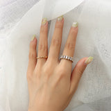 Stainless Steel Women's Zircon Ring 18K Colour BSA224