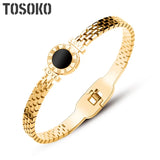 Love Roman Numeral Shell Bracelet 18K Plated Stainless Steel Women's Jewelry