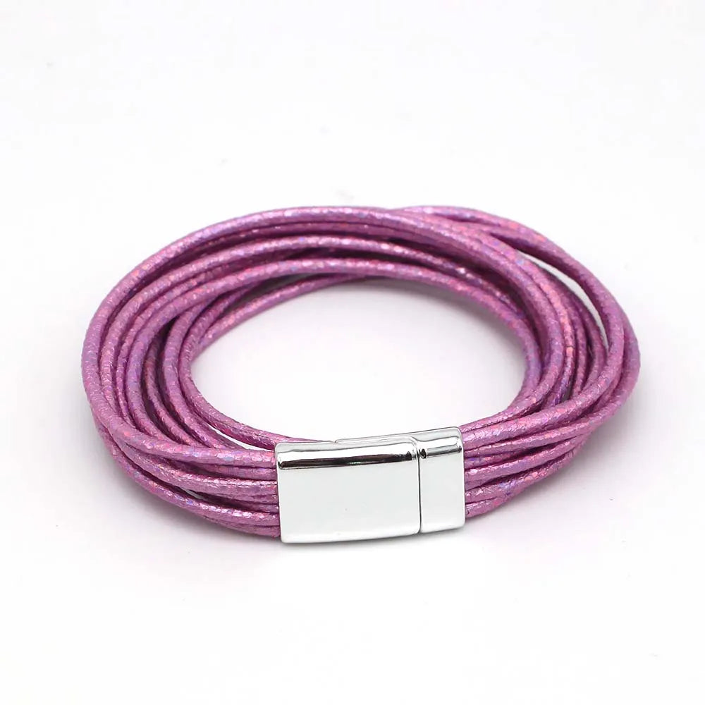 Multilayer Leather Bracelets for Women with Charms Jewelry
