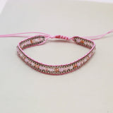 Crystal Bracelets For Women Braided Beads Lucky Rope Charm Bracelet