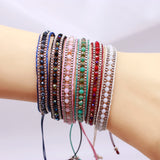 Crystal Bracelets For Women Braided Beads Lucky Rope Charm Bracelet