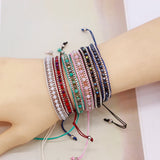 Crystal Bracelets For Women Braided Beads Lucky Rope Charm Bracelet