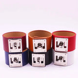 European Punk Circular Leather Bracelets for Women Men