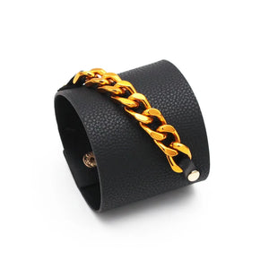 Wide Cuff Bracelet Vintage Punk Wristband Women's Jewelry