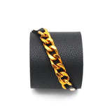 Wide Cuff Bracelet Vintage Punk Wristband Women's Jewelry