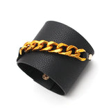 Wide Cuff Bracelet Vintage Punk Wristband Women's Jewelry