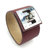 Wide Leather Cuff Bracelet for Women - Punk Statement Jewelry