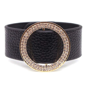 Punk Leather Cuff Bracelet for Women