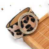 Punk Leather Cuff Bracelet for Women