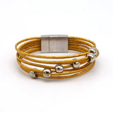 Multilayer Leather Bracelets Women Rope Chain Charms Jewelry