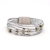 Multilayer Leather Bracelets Women Rope Chain Charms Jewelry
