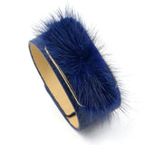 Rabbit Hair Wrap Bracelet Wristband for Women