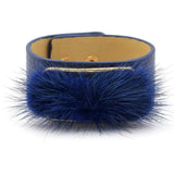 Rabbit Hair Wrap Bracelet Wristband for Women