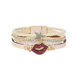 Vintage Multilayer Leather Pearl Bracelet Bangle