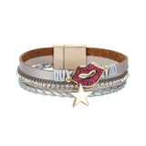 Vintage Multilayer Leather Pearl Bracelet Bangle