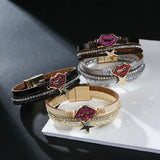 Vintage Multilayer Leather Pearl Bracelet Bangle