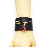 Punk Leather Bracelet Wide Cuff Bracelets Bangles