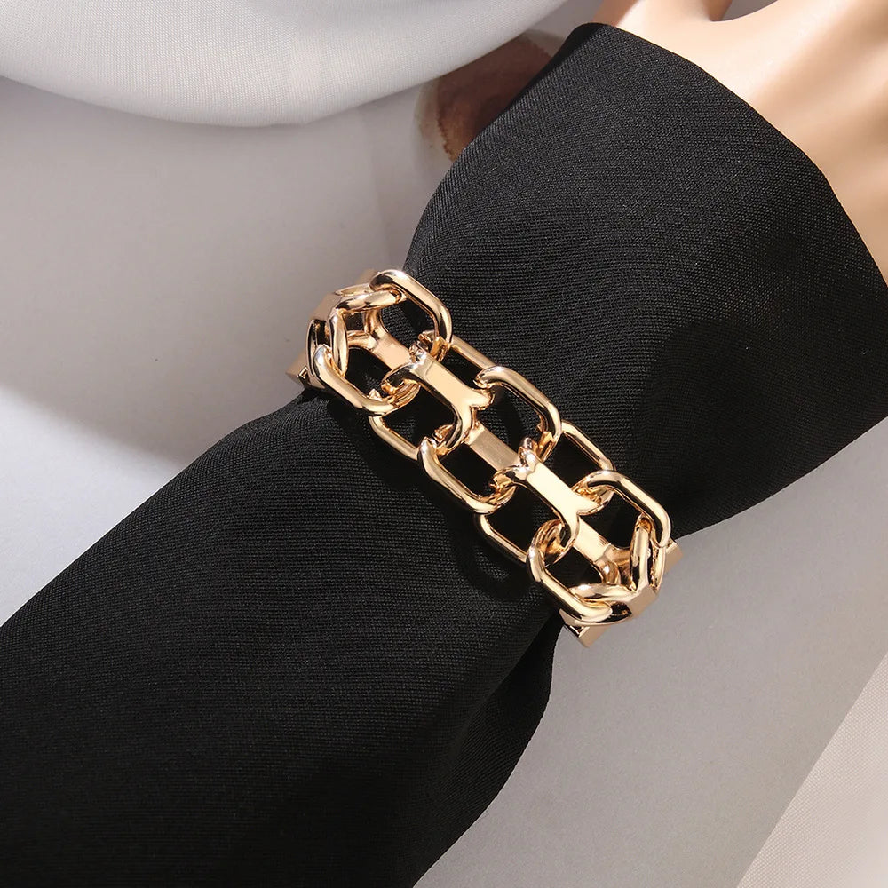 Vintage Punk Leather Cuff Bracelet for Women