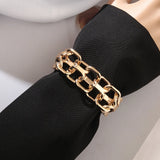 Vintage Punk Leather Cuff Bracelet for Women