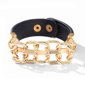 Vintage Punk Leather Cuff Bracelet for Women
